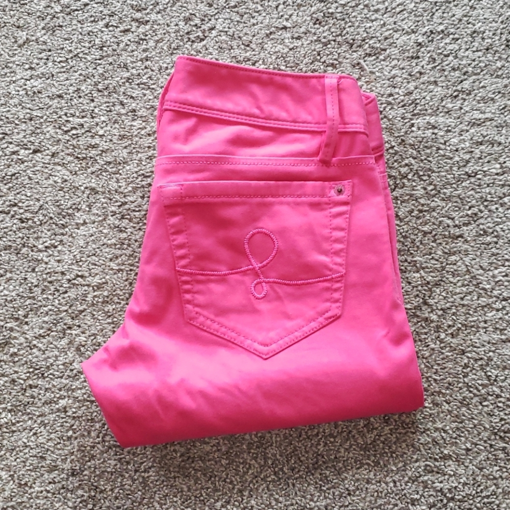 Pink Lilly Pulitzer Worth Skinny Jeans 00